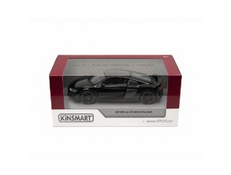 Macheta auto metalica Audi R8 Coupe Kinsmart KT5422W, scara 1:36, cu usi care se deschid, Negru
