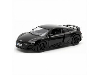 Macheta auto metalica Audi R8 Coupe Kinsmart KT5422W, scara 1:36, cu usi care se deschid, Negru