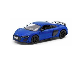 Macheta auto metalica Audi R8 Coupe Kinsmart KT5422W, scara 1:36, cu usi care se deschid, Albastru