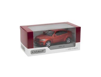 Macheta auto metalica BMW X6 Kinsmart KT5336W, scara 1:38, cu usi care se deschid, Rosu