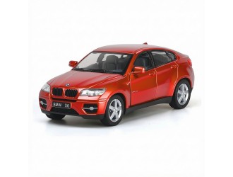 Macheta auto metalica BMW X6 Kinsmart KT5336W, scara 1:38, cu usi care se deschid, Rosu