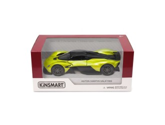 Macheta auto metalica Aston Martin Valkyrie Kinsmart KT5470W, scara 1:36, cu usi care se deschid, Verde deschis