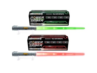 Sabie laser de jucarie Power Saber, cu lumini si sunete, extensibila, diverse culori