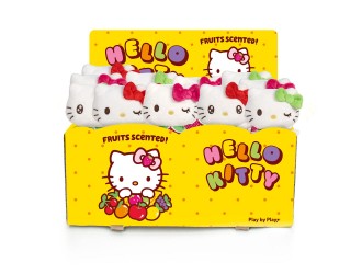 Jucarie de plus parfumata Hello Kitty, 12 cm, personaje surpriza, Sanrio