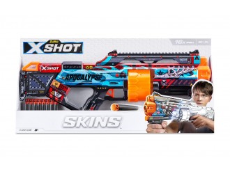 Blaster X-Shot Skins Last Stand Gun Machine cu 16 cartuse, Apocalypse