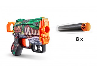 Blaster X-Shot Skins Menace Gun cu 8 cartuse, Beast Out