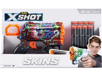 Blaster X-Shot Skins Menace Gun cu 8 cartuse, Scream