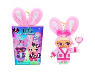 Jucarie-breloc de plus papusa L.O.L. Surprise! Seria Plush Surprise, Bunny Sienna, Blind Box