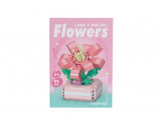 Set de constructie, Crin roz, Potted Plant Flowers, 99 piese