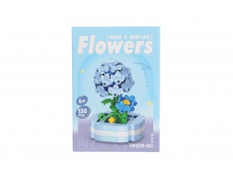 Set de constructie, Hortensie albastra, Potted Plant 130 piese