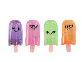 Jucarie antistres inghetata elastica Stretchy Ice Cream, Beach Life, 14 cm, Model aleator