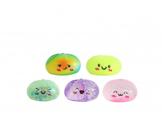 Jucarie antistres Kawaii Fidget Dumpling, galben neon, 5.8 cm