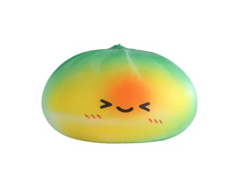 Jucarie antistres Kawaii Fidget Dumpling din spuma Curcubeu, 8,5 cm, cosulet 10 cm
