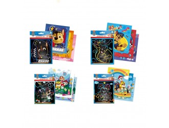 Set creativ Scratch Art pentru copii, model aleatoriu