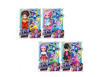 Papusa K-Pop Dolls Idol Junior Funville 12 cm cu accesorii, model aleator