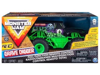 Masinuta cu telecomanda Monster Jam RC Grave Digger 1:24 Spin Master