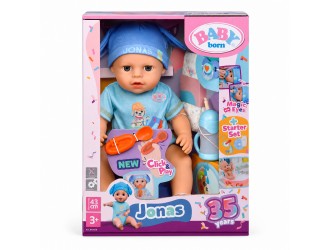 Papusa BABY born Click and Play Jonas 43 cm cu accesorii