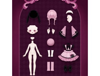 Papusa de colectie BJD Pop Top Lucky Emma Happy Engine Lulu Elves Nature Awakening 21 cm,  model aleator