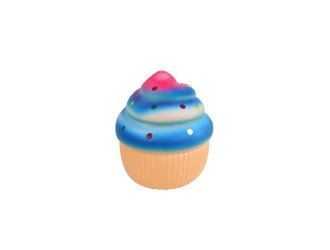 Jucarie antistres squishy Cupcake Jumbo Squeeze, roz sau mov sau albastru, 11 x 11 x 11 cm
