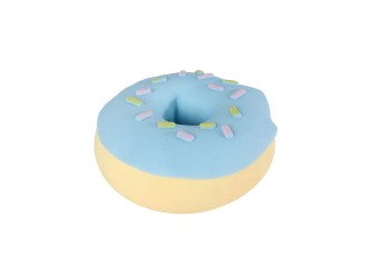Jucarie antistres squishy Donut Jumbo Squeeze, roz sau albastru, 16 x 16 x 7 cm