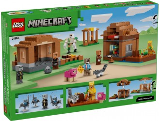 Set de constructie LEGO Minecraft Atacul Evocatorilor asupra satului 21596, 607 piese