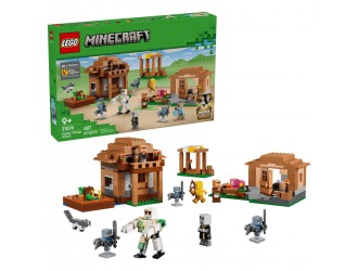 Set de constructie LEGO Minecraft Atacul Evocatorilor asupra satului 21596, 607 piese