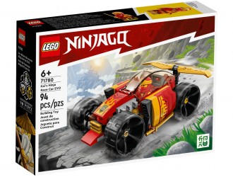 Set de constructie LEGO NINJAGO Masina de curse EVO ninja a lui Kai 71780, 94 piese