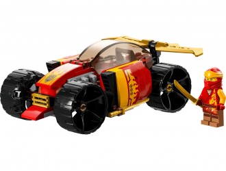 Set de constructie LEGO NINJAGO Masina de curse EVO ninja a lui Kai 71780, 94 piese