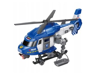 Elicopter de jucarie albastru JSTOYS JS128B, 1:16, cu frictiune, lumini si sunete