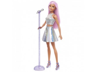 Papusa Barbie Pop Star You Can Be Anything cu microfon si stativ