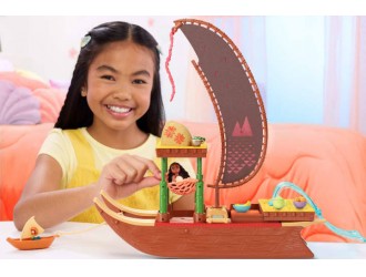 Set de joaca Disney Moana 2 barca cu mini papusa si Heihei