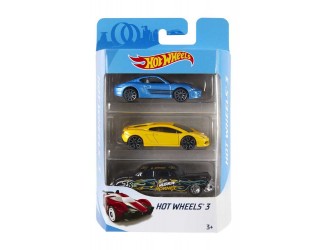 Set cadou 3 masinute Hot Wheels, model aleator