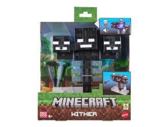 Figurina Minecraft Wither cu lumini, sunete si 2 accesorii lansabile, 6+ ani