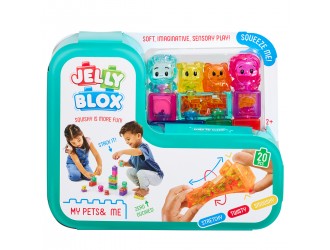 Constructor senzorial Jelly Blox My Pets & Me, 20 piese moi, 2+ ani