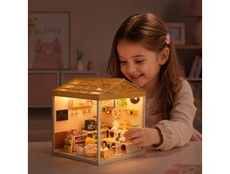 Constructor room box mini house seria interior cat cafe (lumini)