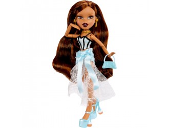 Papusa de colectie Bratz Stylin' Birthdayz Yasmin cu tricou si accesorii