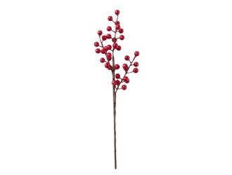Ramura decorativa cu pomusoare rosii pentru Craciun, NV7553