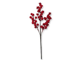 Ramura decorativa cu pomusoare rosii - decor artificial pentru aranjamente
