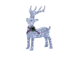 Figurina de Craciun Ren 80 cm, ren luminos LED, decoratiune de Craciun cu lumini, figurina luminoasa de sarbatori
