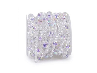 Ghirlanda de Craciun cu margele decorative si efect cristal, 5m