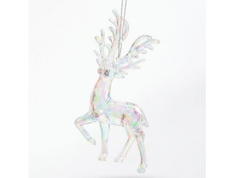 Decoratiune Cerb 1 buc 6 x 2.5 x 14 cm transparent