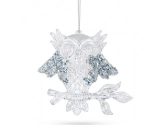 Decoratiune Bufnita 1 buc. 12 x 10.5 cm transparent
